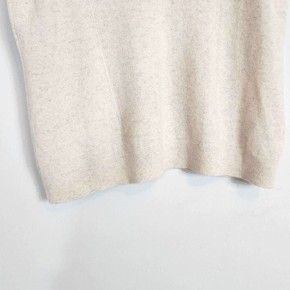 NWT Club Monaco Signature 100% Cashmere Transitional Tank Chalk Heather Size XL - Picture 8 of 11